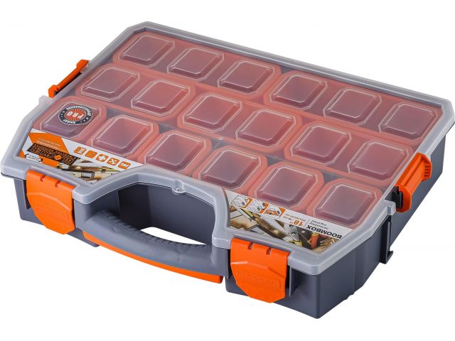 Органайзер Boombox, 18 секций, 46 см, серо-свинцовый/оранж., BLOCKER (BR3772СРСВЦОР)