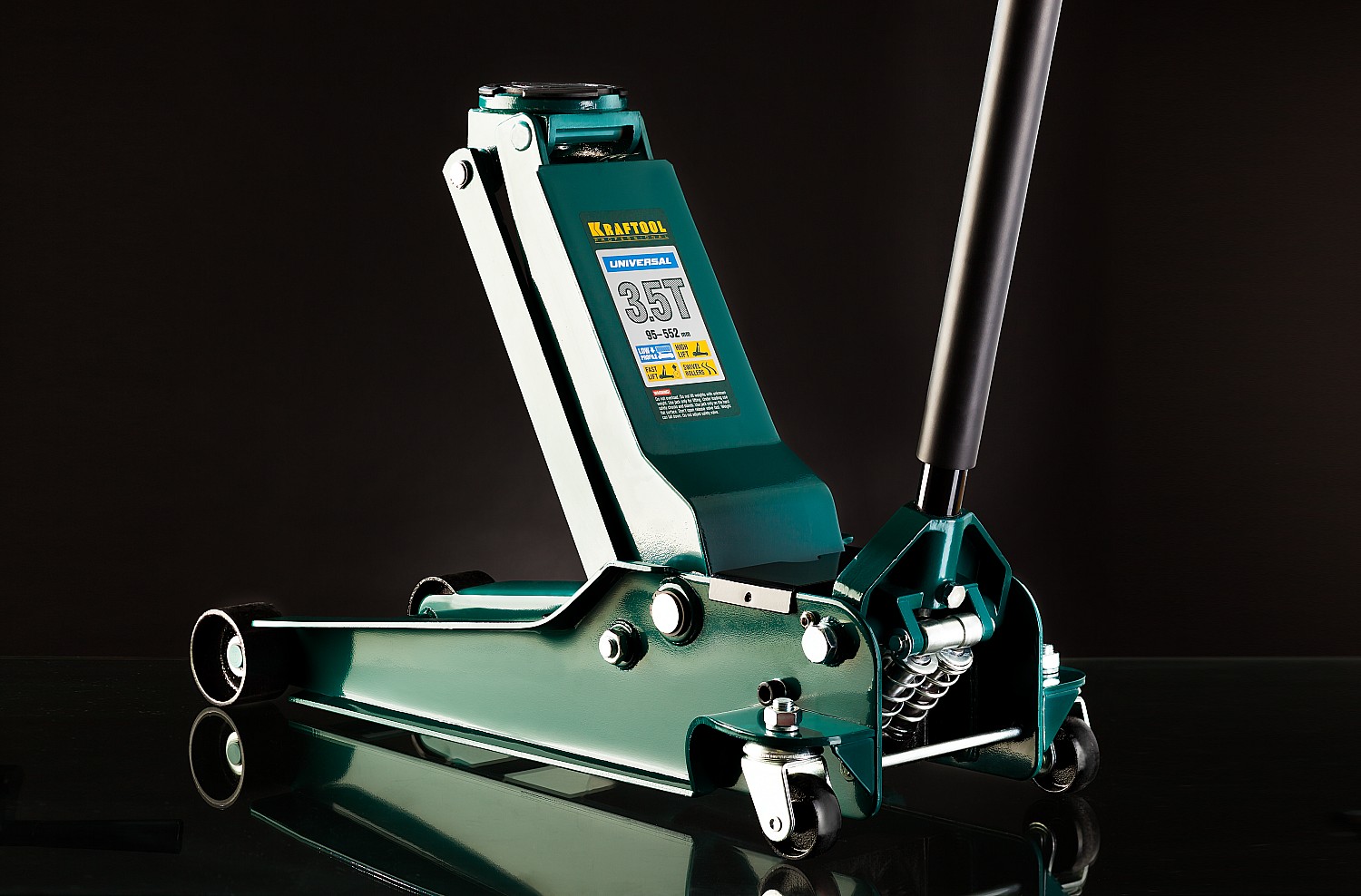 KRAFTOOL KRAFT-LIFT, 130 - 465 мм 3 т, подкатной домкрат с быстрым подъемом для СТО (43450-3)