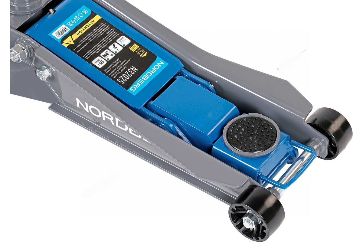 Домкрат подкатной 2 / 3 т с изменяемой высотой подхвата и регулируемой проставкой NORDBERG N32025