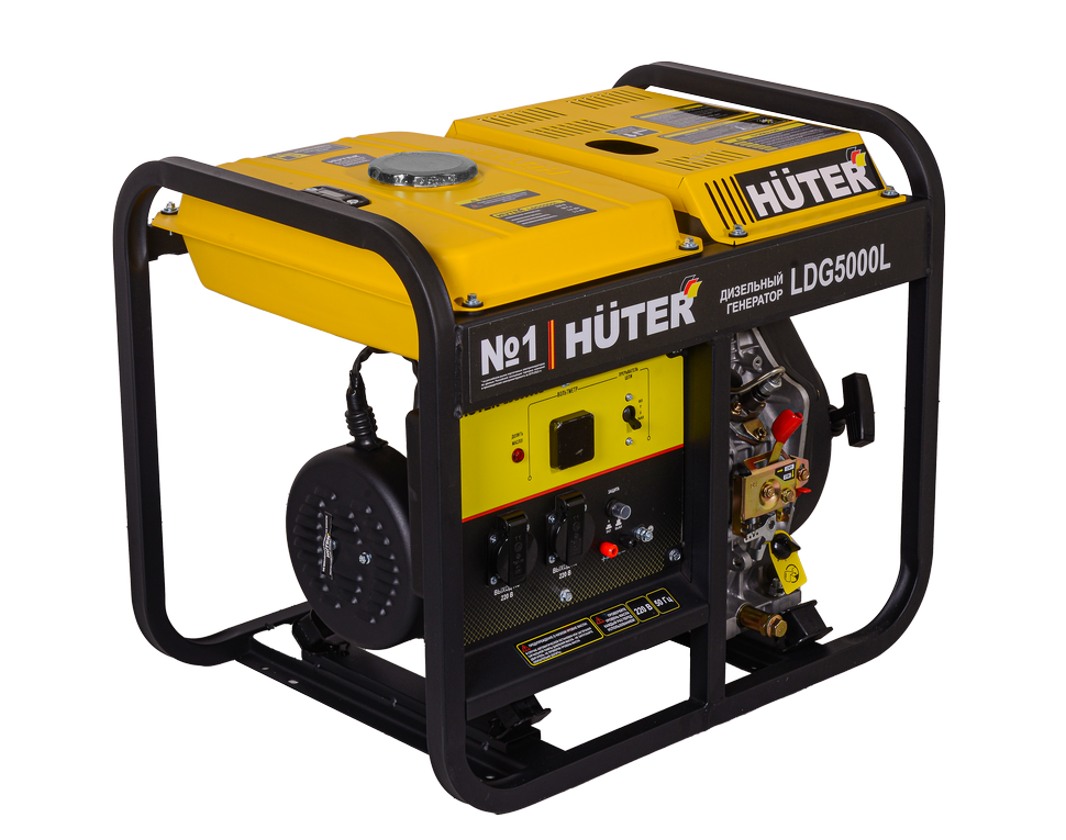 Электрогенератор дизельный LDG 5000L Huter