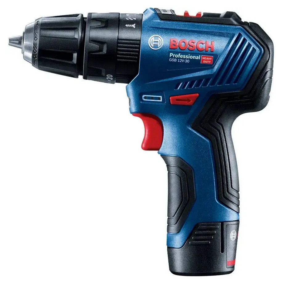 Шуруповерт аккумуляторный ударный Bosch GSB 12V-30 (2акк,ЗУ,кейс)