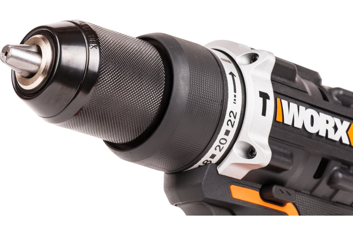 Дрель-шуруповерт ударная аккумуляторная WORX WX352, 60Нм, 20В, бесщеточная, 2Ач x2, ЗУ 2А, кейс
