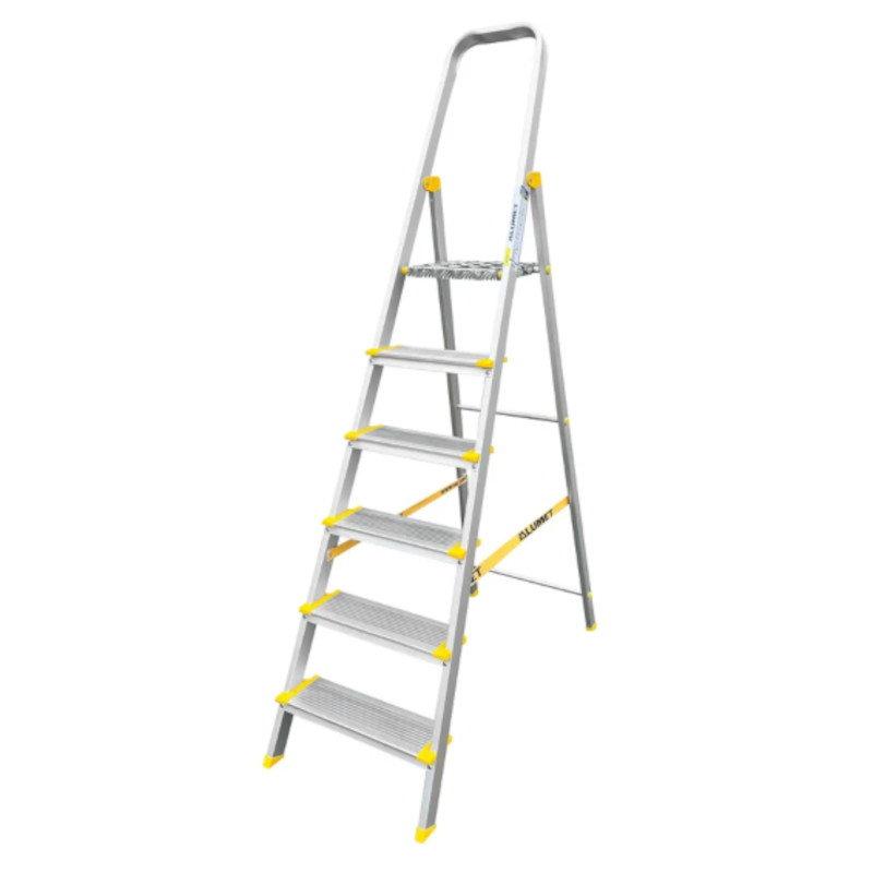 Стремянка Алюмет алюминиевая анодированная 6 ступеней