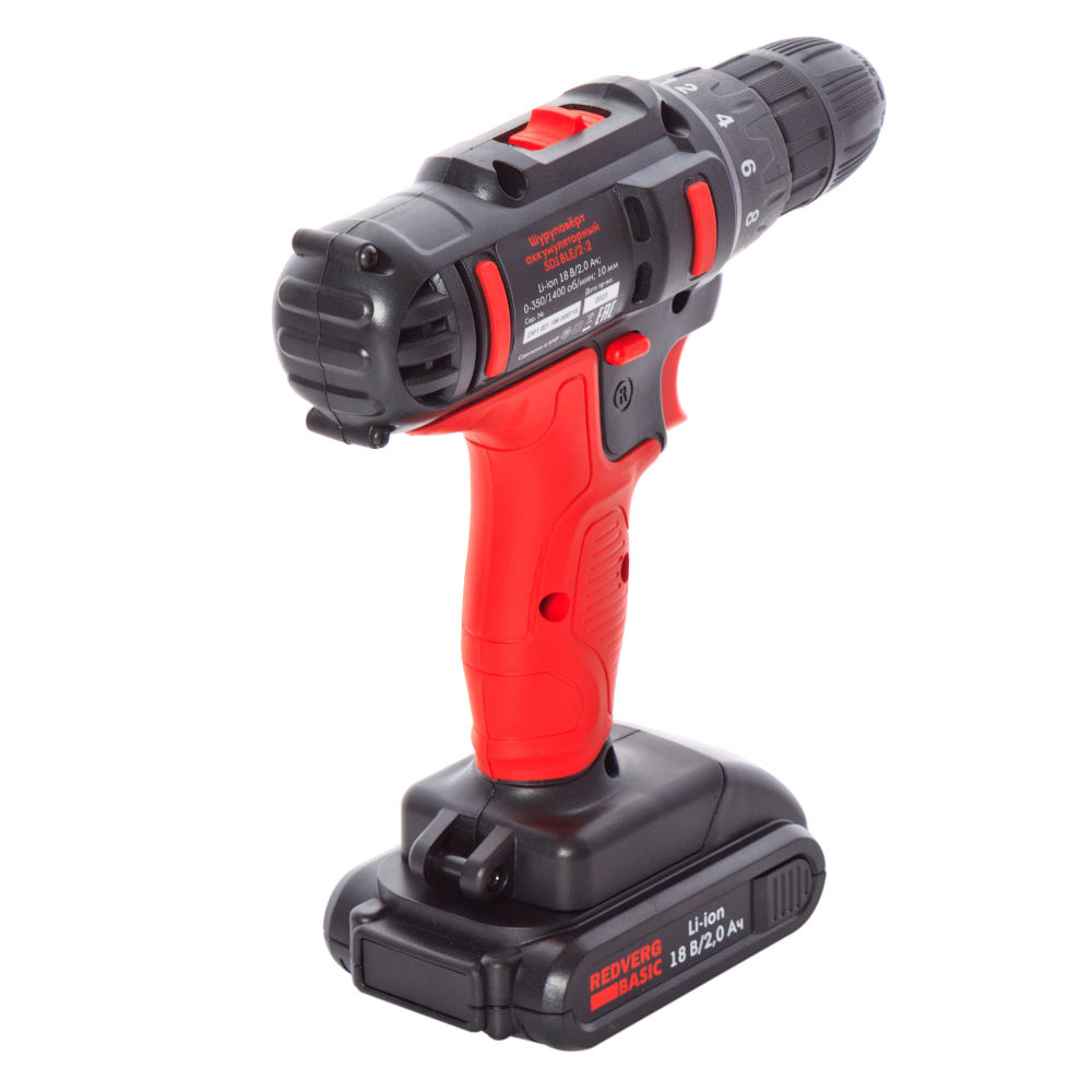 Шуруповерт аккумуляторный REDVERG Базовый/Basic SD18LE/2-2