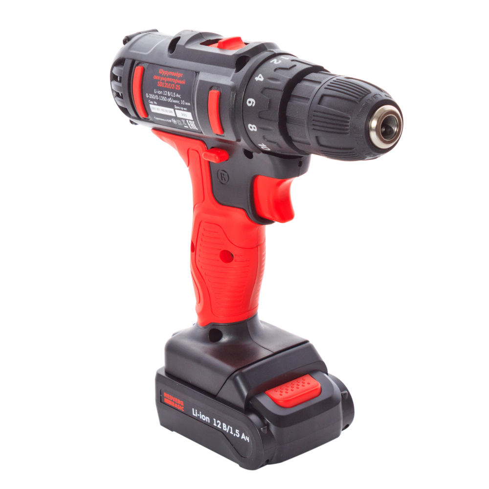 Шуруповерт аккумуляторный REDVERG Basic SD12LE/2-2S