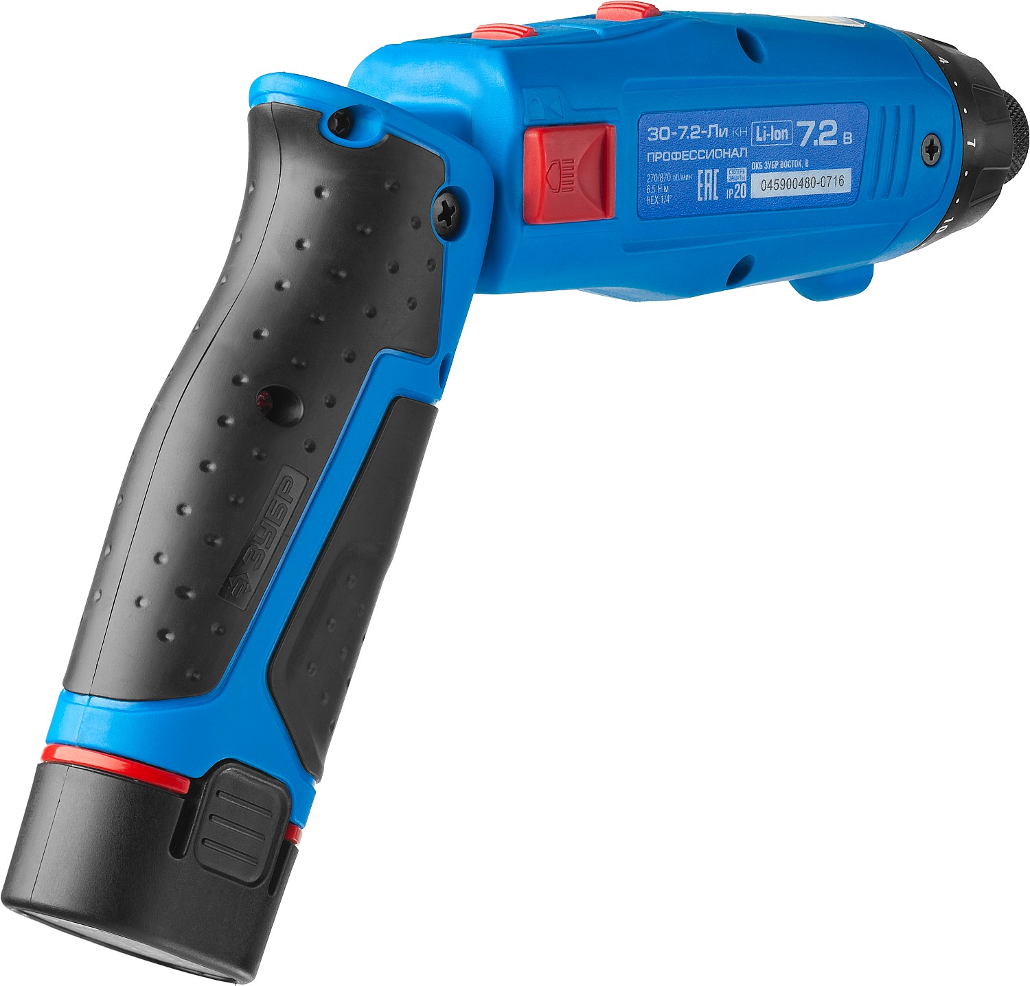 ЗУБР Профессионал ЗО-7.2-Ли КН отвертка-трансформер аккумуляторная 7.2 В, 2 АКБ 1.5Ач Li-Ion, в кейсе