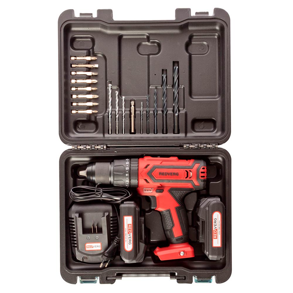 Шуруповерт аккумуляторный ударный REDVERG RD-ISD18L/2T