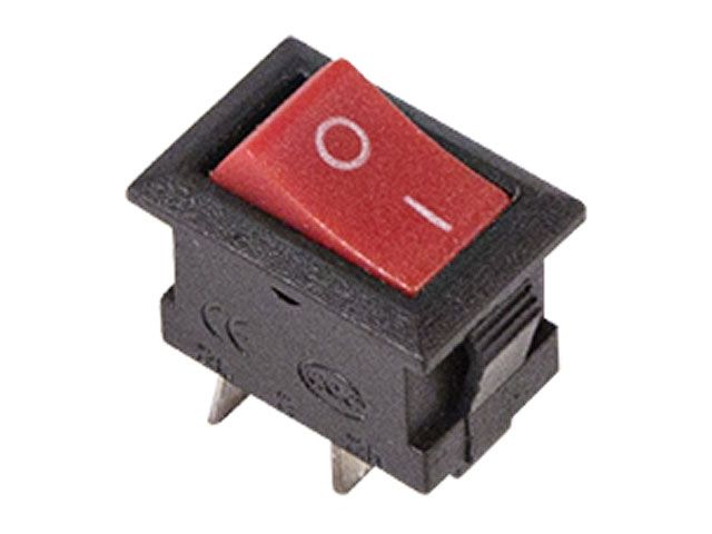 Выключатель клавишный 250V 3А (2с) ON-OFF красный Micro (RWB-101) (упак. 10 шт.) REXANT (36-2011)