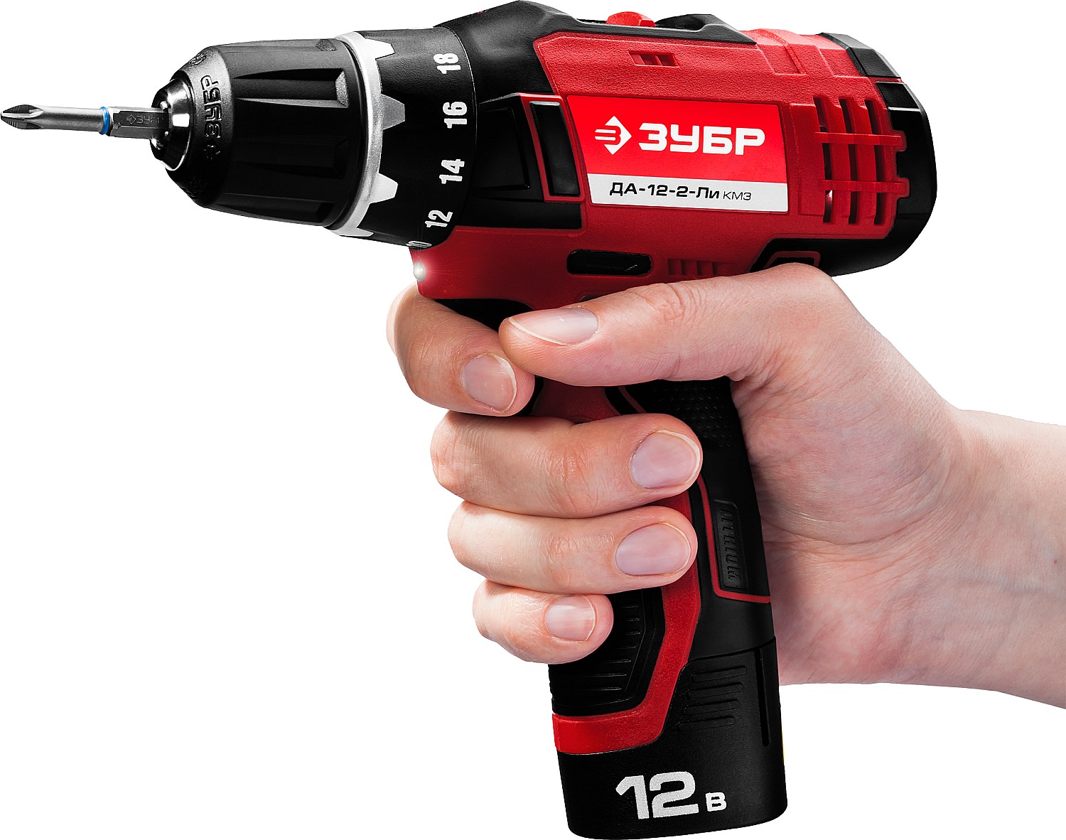 Дрель-шуруповерт 12 В, Li-Ion, ЗУБР