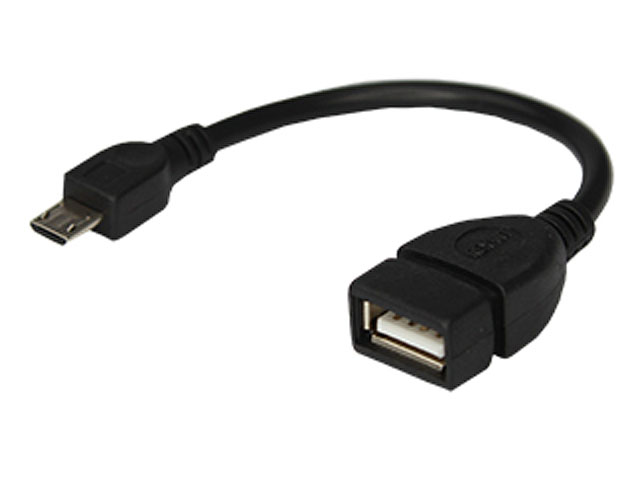 USB-кабель OTG micro USB на USB шнур 0,15M черный REXANT (18-1182)